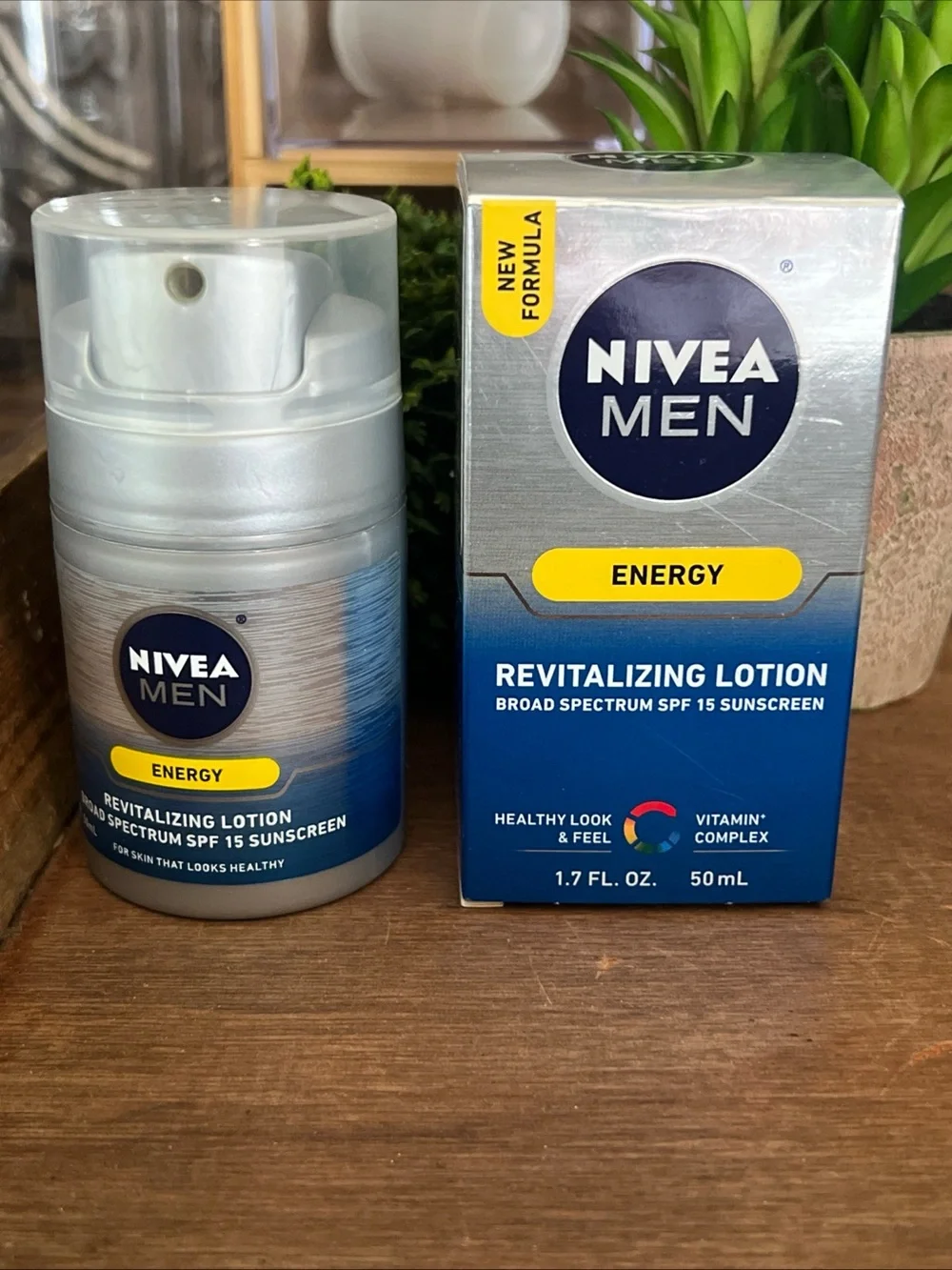 NIVEA Men Energy Revitalizing Lotion SPF 15 1.7 oz NEW Discontinued